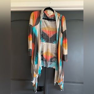 Billabong Western Geometric Print Duster Cardigan